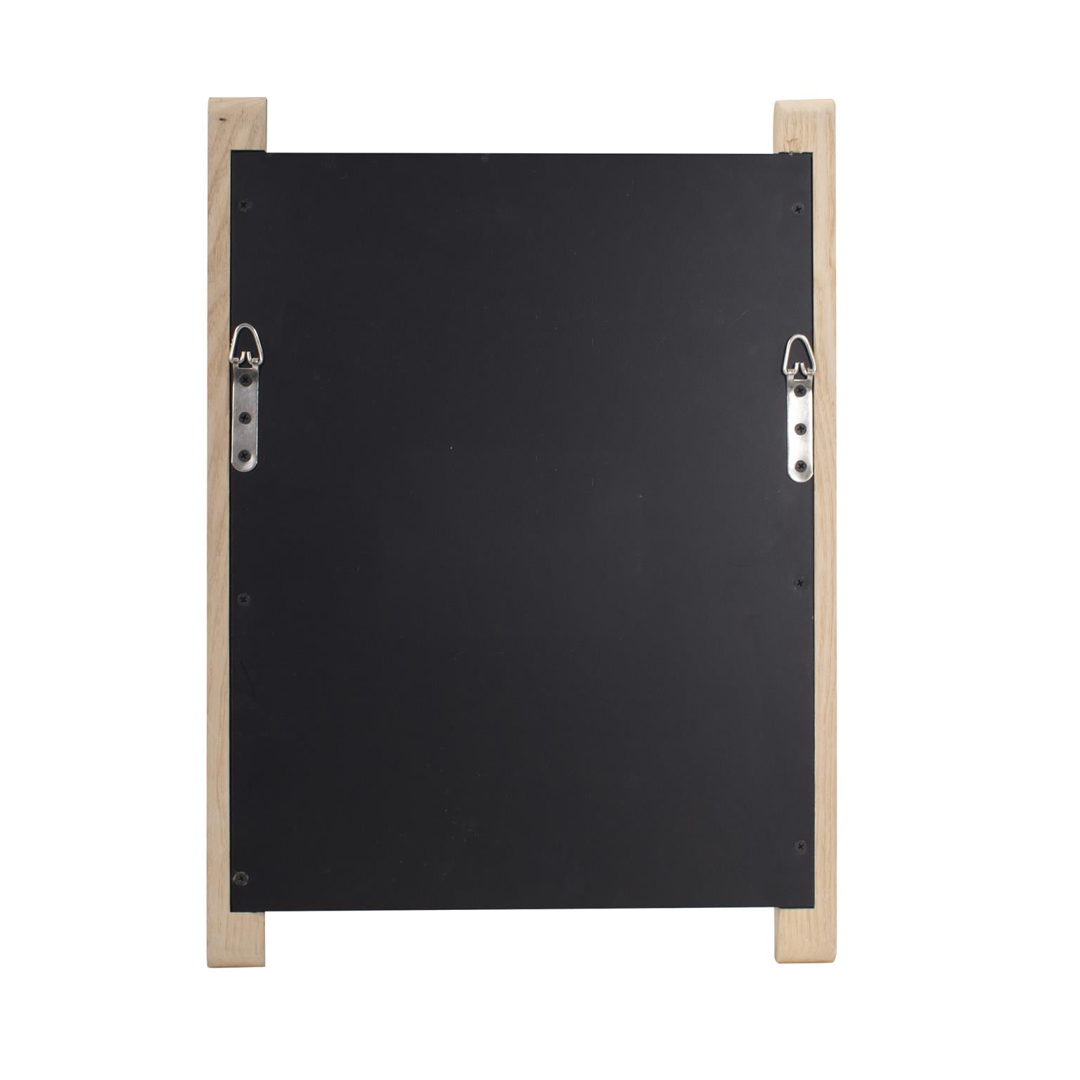 Tyler Dillon Natural Wood Side Framed Rectangular Vanity Mirror - 22"H x 16"W