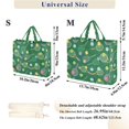 thumbnail image 2 of FORMRS Womens Corduroy Tote Bag Crossbody Shoulder Purse Handbag with Detachable Strap, Green Tennis Pattern, 2 of 7
