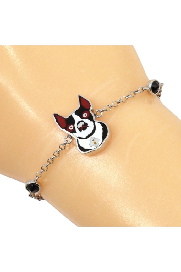 Pre-Owned Gucci BOSCO & ORSO Bracelet, Dog Design, Sterling Silver 925, Approx. 10.5g, Unisex.