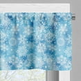 thumbnail image 3 of Ambesonne Snowflake Valance Pack of 2, Pattern of Winter, 54"X12", Pale Blue White, 3 of 5