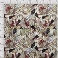 thumbnail image 4 of oneOone Polyester Lycra Beige Fabric Leaves Craft Projects Decor Fabric Printed By The Yard 56 Inch Wide, 4 of 6