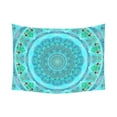 thumbnail image 2 of CADecor Teal Cyan Ocean Abstract Modern Lace Lattice Wall Tapestry Wall Hanging Wall Art Home Decor 60x80 inches, 2 of 2