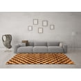thumbnail image 3 of Ahgly Company Indoor Rectangle Checkered Orange Modern Area Rugs, 5' x 7', 3 of 4