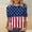 Navy-2, variant on Womens Patriotic American Flag Tunic Top 3/4 Raglan Sleeve Relaxed Fit Casual Blouse Wine,Size 2XL