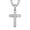 Silver, variant on 24K Gold-Plated Solid CZ Cross Necklace for Men Women Stainless Steel Religion Jewelry with 24 Inch Figaro Chain, Gold