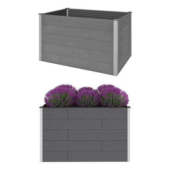 Charmma Garden Raised Bed WPC 59.1"x39.4"x35.8" Gray