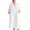 03# White, variant on UKHCCC Women's Linen Cotton Loose Fit V-Neck Midi Dress with Pockets Casual Summer Flowy A-Line Silhouette Solid Button Detail S-3XL