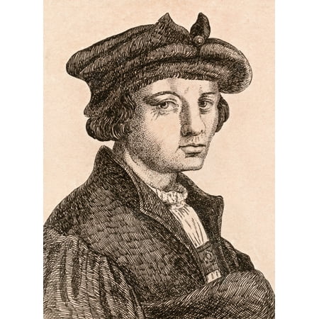 Lucas Van Leyden 1489-1533 Aka Lucas Hugensz Or Lucas Jacobsz Dutch Artist From 75 Portraits Of Celebrated Painters From Authentic Originals Etched By James Girtin Published London 1817 Canvas Art - K
