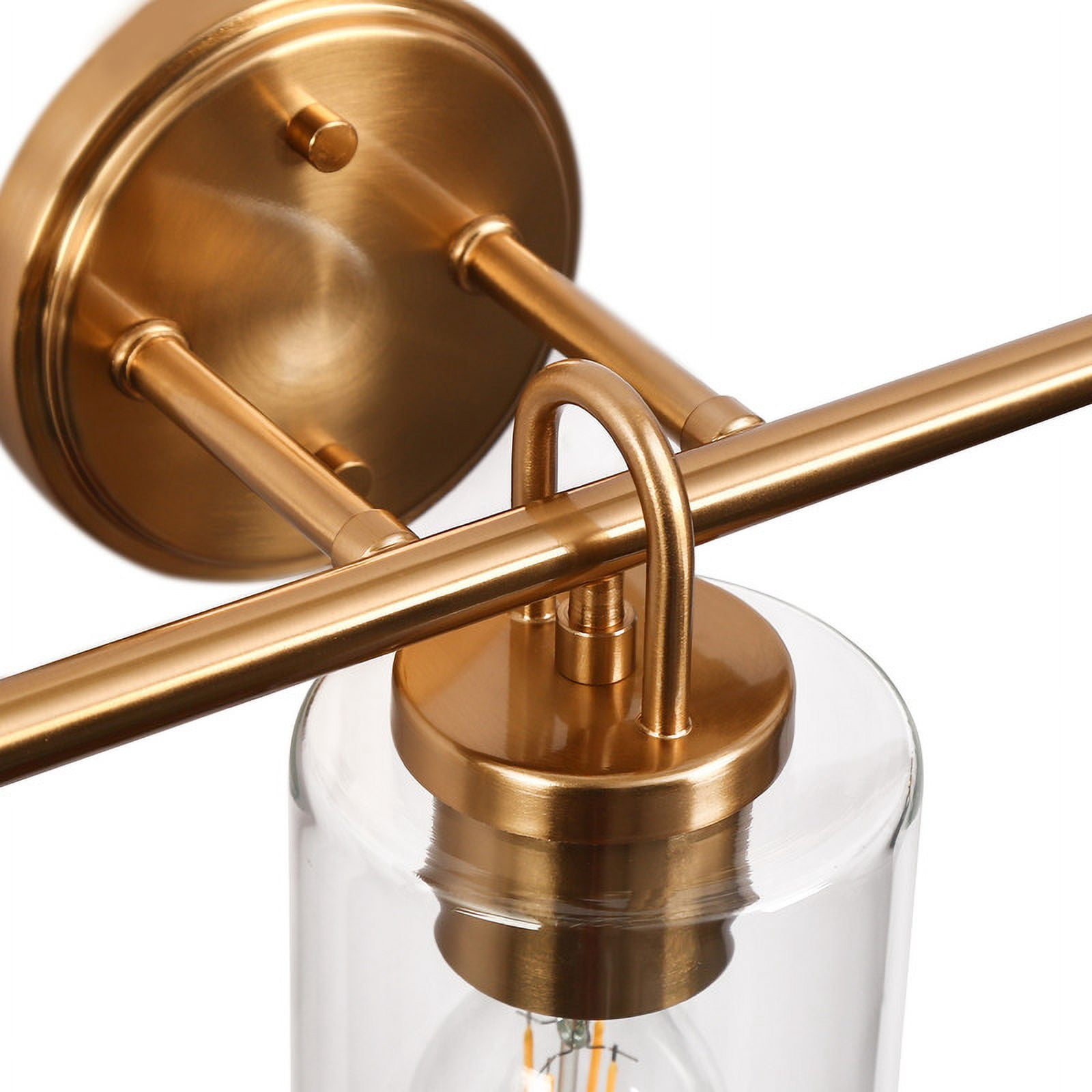 LNC Naturestrl 22-in 3-Light Matte Gold LED Modern/Contemporary Vanity Light