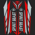 thumbnail image 1 of Reflective Cool 3D Motorcycle Sticker Fuel Oil Tank Waterproof Decal Universal for Yamaha etc Red and white Luminous, 1 of 7