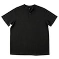 thumbnail image 3 of FINALGANG Mens Solid Color Short Sleeve Cable Knit Polo TShirt For Business Casual Office Wear Daily Summer Outdoor Activities Black XXXL, 3 of 7