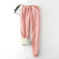 thumbnail image 2 of Gibobby Pantimedias Cómodas y Cálidas Engrosamiento Mostrar pantalones cálidos relleno Pantalones finos Pure Ladies Loose Color Yard Pants（Rosa， XXXXL), 2 of 3