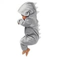 thumbnail image 3 of WIBACKER Infant Baby Boys Girls Dinosaur Costume Hooded One-Piece Romper Toddler Halloween Outfit Clothes, 3 of 10