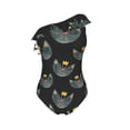 thumbnail image 4 of Yiaed Faces Of The Cat Print Women One Piece Swimsuits Tummy Control One Shoulder Bathing Suits Pattern Ruffle Swimwear-Medium, 4 of 8
