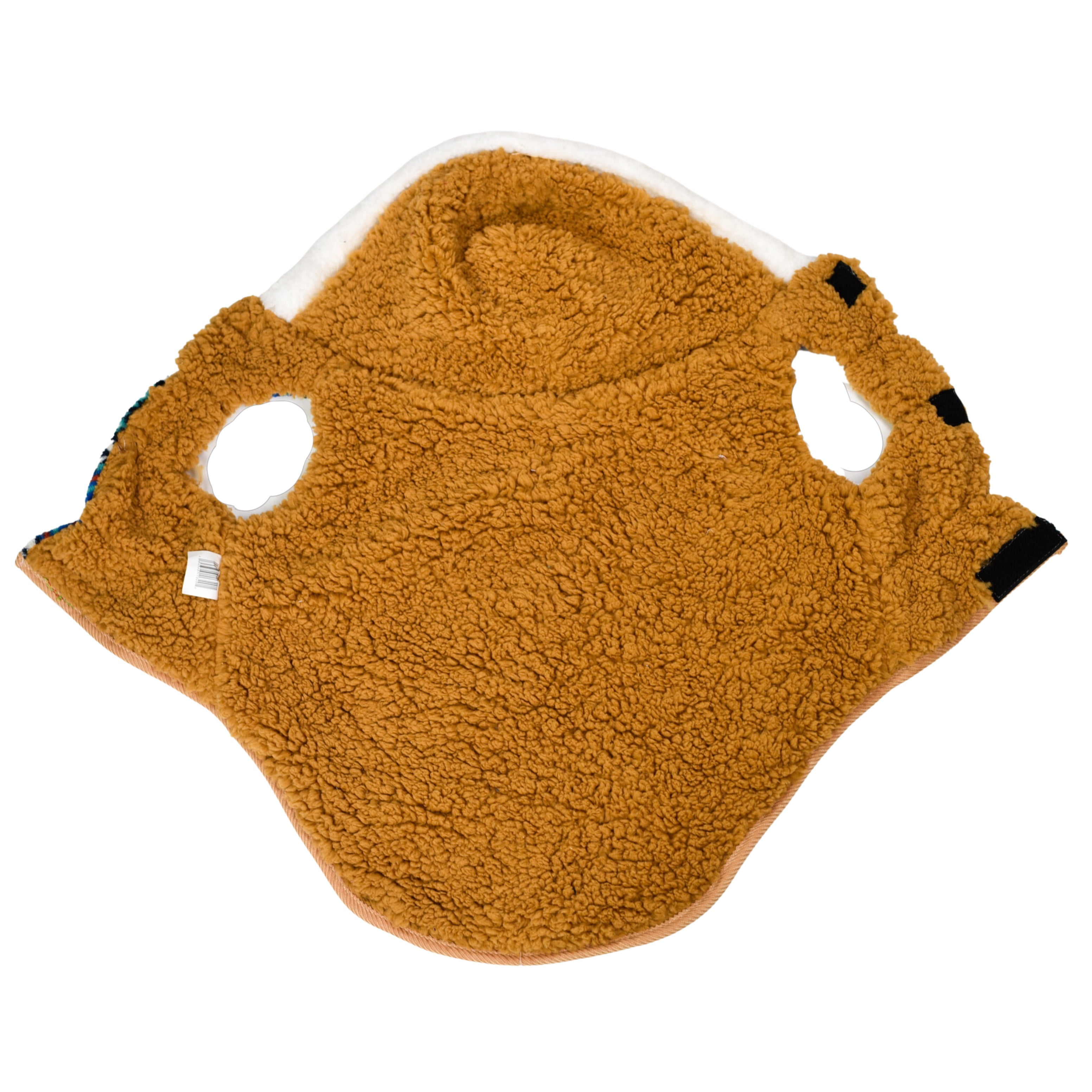 Vibrant Life Dog Clothes: Blueprint Fleece Hooded Jacket with Corduroy Trim, S
