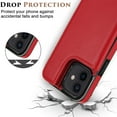 thumbnail image 3 of Allytech 2 in 1 Detachable Wallet Case for iPhone 12 Pro / 12 6.1" with Card Holder, [Large Capacity] PU Leather Magnetic Snap Kickstand Shockproof Anti-Drop Case Support Wireless Charging, Red, 3 of 9