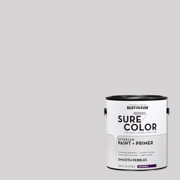RustOleum Sure Color Smooth Pebbles, Interior Paint + Primer, Eggshell Finish, 2Pack Walmart