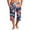 Blue, variant on Men's Casual Hawaiian Print Drawstring Cropped Shorts - Tropical Summer Shorts for Beach Parties, Vacation, and Casual OutingsArmy GreenL
