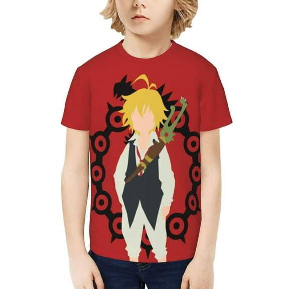 Nanatsu No Taizai The Seven Deadly Sins Kids T-Shirt 3d Printed Graphic T-Shirts Boys And Girls Short Sleeve Shirts For Youth Kids X-Small