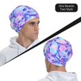 thumbnail image 6 of Naloa Blue Skull Daisy Beanie for Men Women Knitted Unisex Winter Hat Beanies Cap Knit Cuffed Beanies Hats, 6 of 7