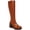 Brown, variant on STEVE MADDEN Womens Black Cushioned Andiee Square Toe Stacked Heel Zip-Up Leather Boots Shoes 7 M