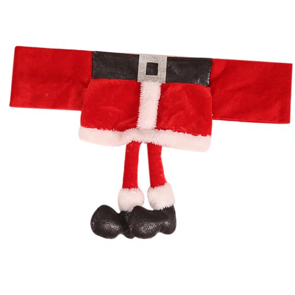 Fzaqwen Christmas Chair Sashes Decorative Removable Stretchy Dining Chair Back Cover for Santa Claus