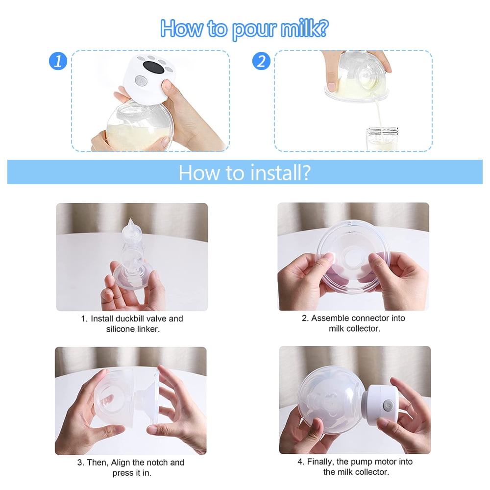 Double White Breast Pump Hands Free，Wearable Electric Breast Pump and Breast  Milk Collector, Milk Catcher Bundle - Yahoo Shopping