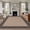 Brown, variant on White Greek Key Large Area Rug 8x10 FT, Non Slip Living Room Throw Carpet, Geometric Greece Ancient Farmhouse Geo Washable Soft Indoor Outdoor Carpet Non-Shedding Rug for Bedroom Dining Room