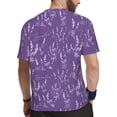 thumbnail image 2 of Wukai Lavender Flowers Print Men's Short-Sleeved Mesh T-Shirt,Quick-Dry Short Sleeve Workout T-Shirt-Small, 2 of 8
