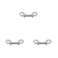 thumbnail image 1 of Advancent Perno Gancho de seguridad Ganchos de doble punta resistentes a la corrosión Clips de metal de alta dureza Usar cadena de correa Plata Type1 NO1, 1 of 6