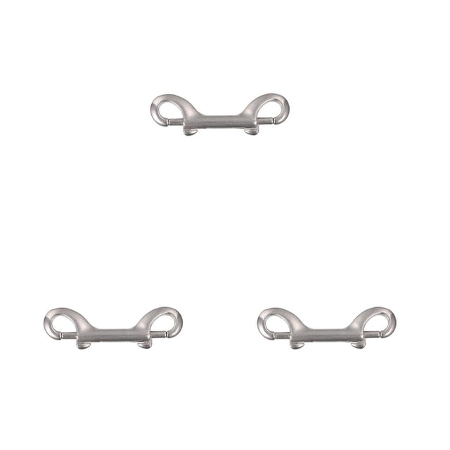 Advancent Perno Gancho de seguridad Ganchos de doble punta resistentes a la corrosión Clips de metal de alta dureza Usar cadena de correa Plata Type1 NO1