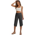thumbnail image 5 of Nestiefly Womens Capri Pants with Pockets Straight Leg Yoga Capris Leggings Mid-Calf Capris Workout Summer Black M, 5 of 7