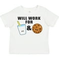 thumbnail image 3 of Inktastic Will Work for Milk and Cookies Clipart Boys or Girls Toddler T-Shirt, 3 of 5