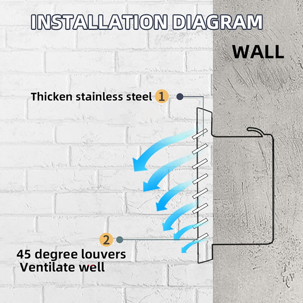 WINDLAND Multipurpose Sturdy Stainless Steel Ventilation Grille for Apartments Use