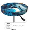 thumbnail image 4 of Disketp Blue Iceberg Leaf Wolf Funda Redonda para Taburete, Funda de Cojín para Silla de Bar Suave y Elástica-13 inch, 4 of 7