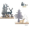 thumbnail image 1 of Piezas de decoración de alce de copo de nieve JanHm de madera para árbol de Navidad, 1 of 5