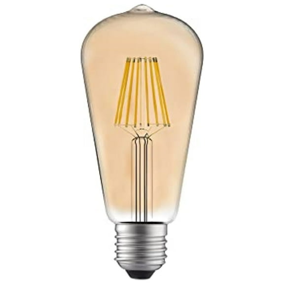 CWI Lighting 8W ST19 2700K Glass LED Bulb in Amber (Set of 10)