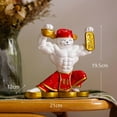 thumbnail image 4 of Creative Strong Arm Lucky Cat Statue Home Decoration for Living Room Desk, 4 of 9