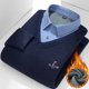 thumbnail image 3 of Camisa informal de dos piezas de lana gruesa y polar de invierno para hombre, camisa básica de punto, ropa de hombre de talla grande, 3 of 5