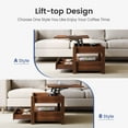 thumbnail image 3 of Greenstell Lift Top Coffee Table with 2 Drawers,47"Wide, Espresso, 3 of 8