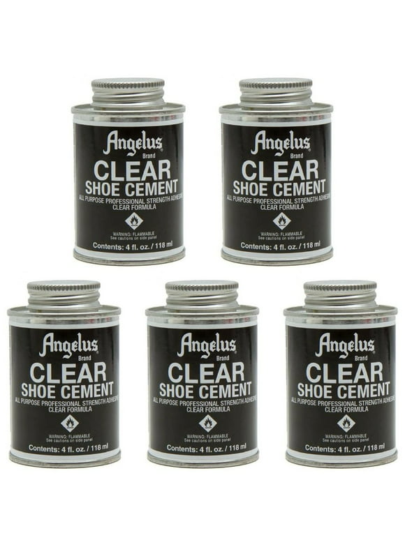 84AS 4 Oz Angelus Shoe Contact Cement All Purpose Glue Clear Pack Of 5