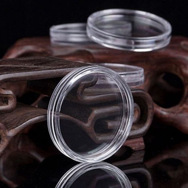 10 pièces petit rond transparent en plastique pièc... - Grandado