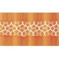 thumbnail image 2 of Gorgeous Home Linen 15-Piece Bathroom Set 2-Rugs/Mats, 1 -Fabric Shower Curtain, 12-Fabric Covered Rings Geometric Orange, 2 of 5