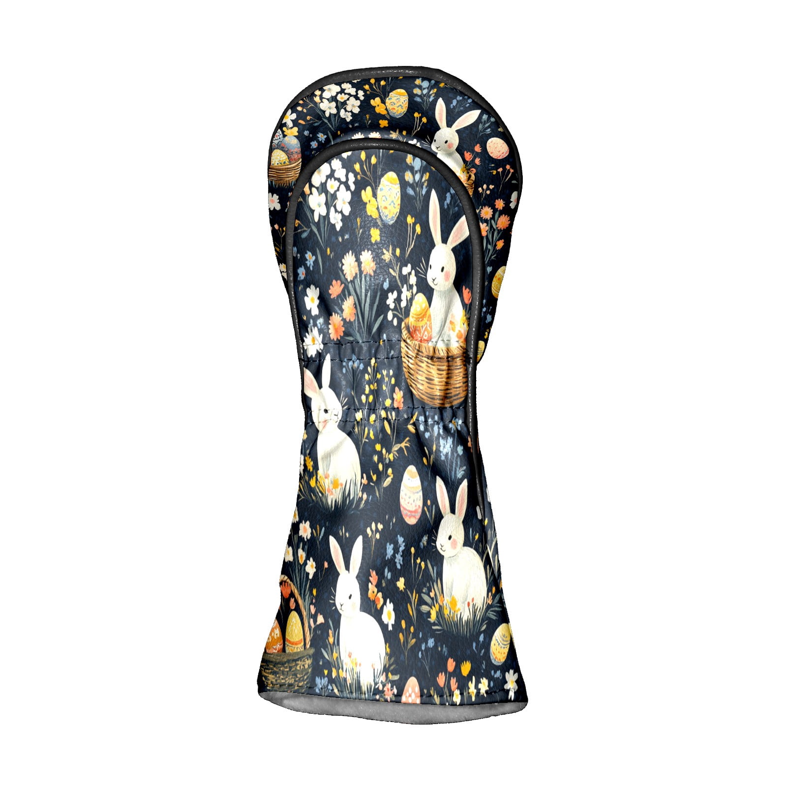 Golf Club Covers PU Leather Waterproof Head Covers for Fairway Woods Hybrids Easter Patterns
