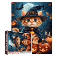 thumbnail image 2 of Casse-Tête Chat Sorcière d'Halloween, 2 of 6