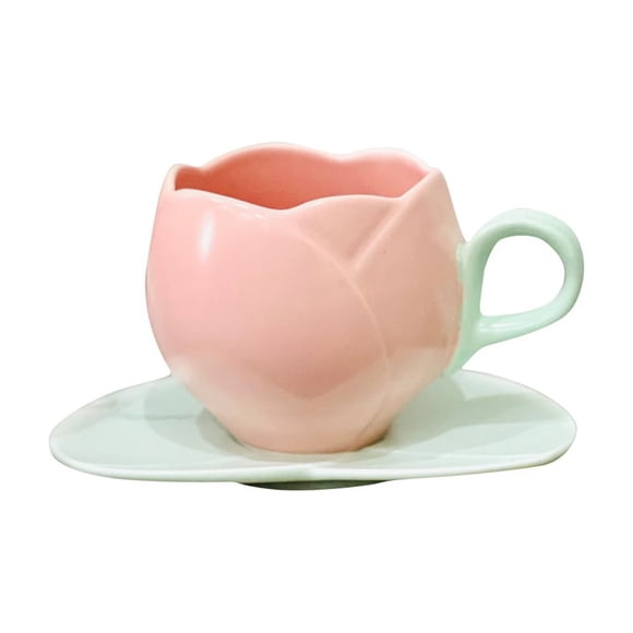 Taza de Cerámica Para Cafe En Forma de Tulipan Tulipans 300ml