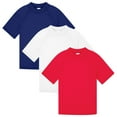 thumbnail image 1 of BIG ELEPHANT 3 Pack Kids Short Sleeve Rash Guard Shirt UPF 50+ Protection Swimwear Quick Dry Swim Tee Youth Rashguard, 1 of 5