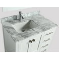 thumbnail image 2 of Design Element London 36" Single Sink Bathroom Vanity in White with Carrara Marble Vanity Top, 2 of 5