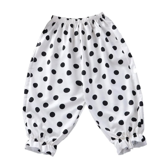 XBASW Kids Baby Girls Lace Harem Pants Summer Loose Trousers Toddler Printing Bloomers Anti-Mosquito Pants for Girls 1-12T