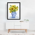 thumbnail image 6 of Sunflowers in a Blue and White Vase - Painting Floral Flowers Botanical Kitchen Decor Black Framed Wall Art Print 12 x 18 inches, 6 of 7